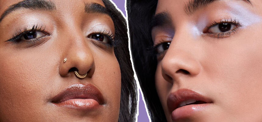 Maquillaje con brillos